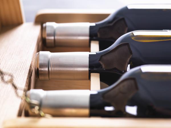 Newly bottled wine