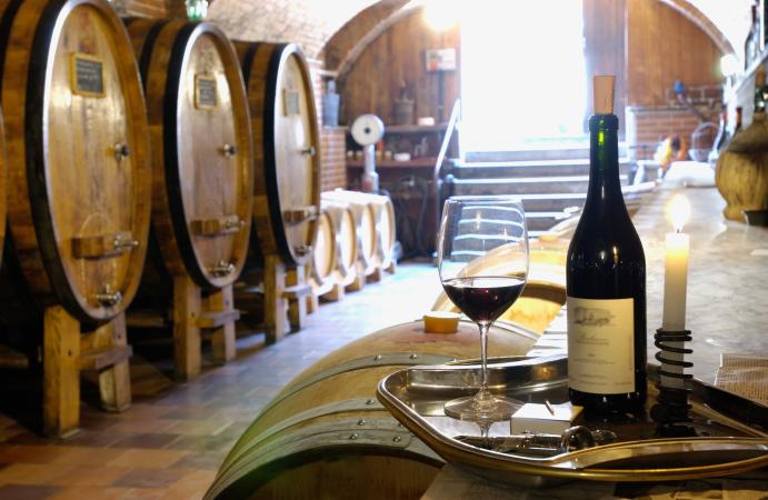wine barrels
