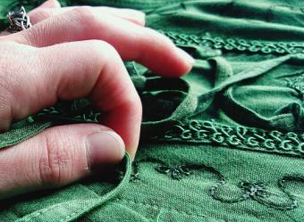 Hand Touching Fabric