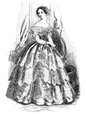 1850s evening dress