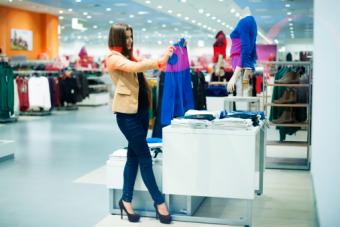 Woman in department store
