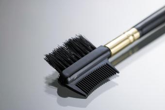 Make-Up Brush Against White Background