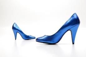 Blue high heels