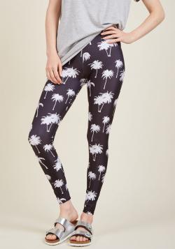 palm tree workout leggings