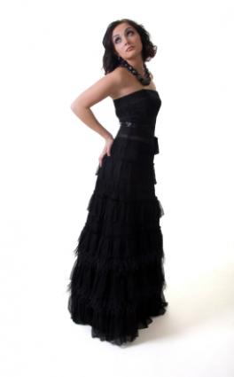 black evening gown