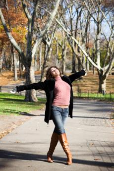 Woman standing outside