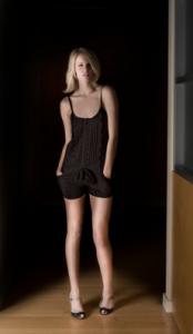 Woman in romper