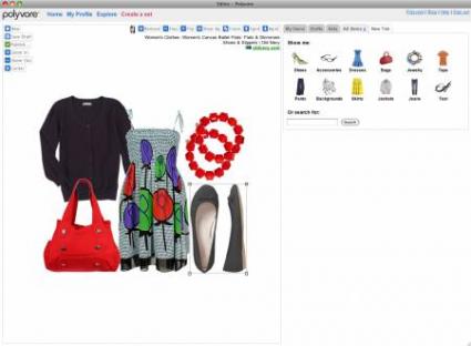 Polyvore screenshot