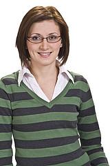Woman in striped sweater