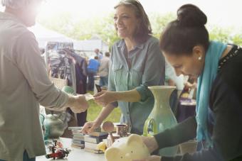 making a sale at an estate sale