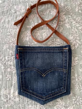 Upcycled Crossbody Bag made from Recycled Levis Jeans