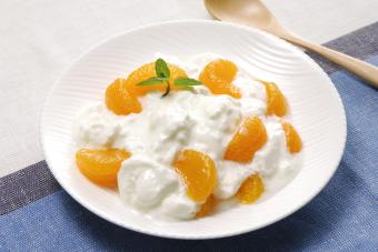 Yogurt and Mandarin Orange Pieces