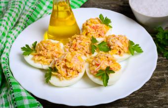 seafood deviled eggs