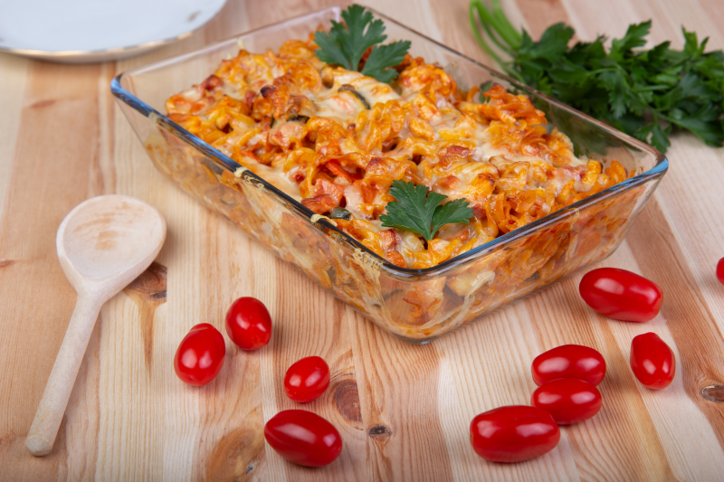 Easy Spicy & Tangy Buffalo Chicken Pasta Bake Recipe | LoveToKnow