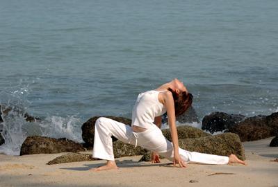 Yoga on the beach
