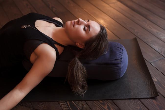 Woman practicing yoga